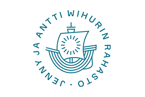 Ympyrän sisällä piirretty laiva ja ympärillä teksti Jenny ja Antti Wihurin rahasto.