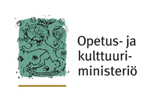 Opetus- ja kulttuuriministeriön logo.