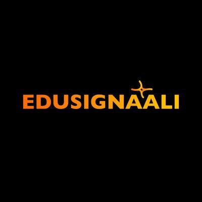 mustalla taustalla lukee edusignaali